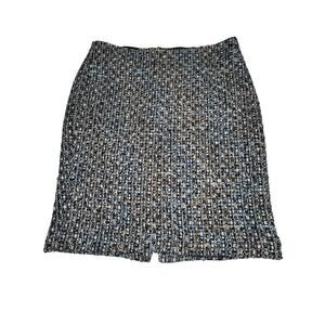 Talbots Tweed Skirt Straight Short Lined Back Zip 10P Chic Office Work Brunch